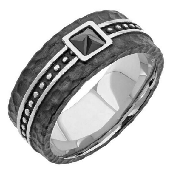 Other - 💝HPx2💝 Unisex Black-plated Stainless Steel Ring